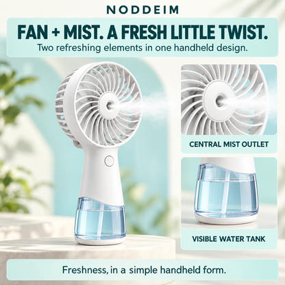 NODDEIM 🌬️ Portable Mini Fan with Adjustable Wind Speeds, Powerful Airflow, Quiet Operation, USB Rechargeable, Compact & Lightweight, Perfect for Home, Office & Travel.
