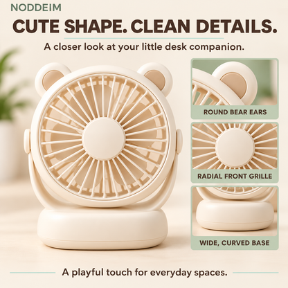 NODDEIM 🌬️ Portable Mini Electric Fan with Adjustable Wind Speeds, Powerful Airflow, Quiet Operation, USB Rechargeable, Compact & Lightweight, Perfect for Home, Office & Travel.