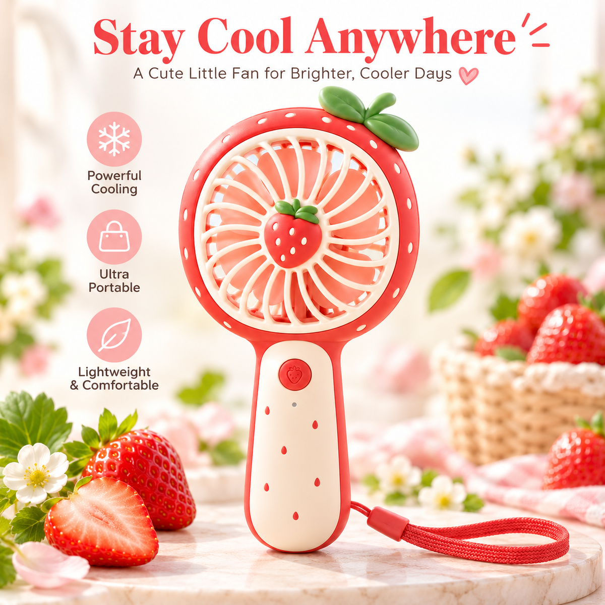 NODDEIM Portable Mini Fan with Quiet Cooling, Multi-Speed Airflow, USB Rechargeable Design, Lightweight & Compact for Home, Office, Travel & Outdoor Use. 🌬️