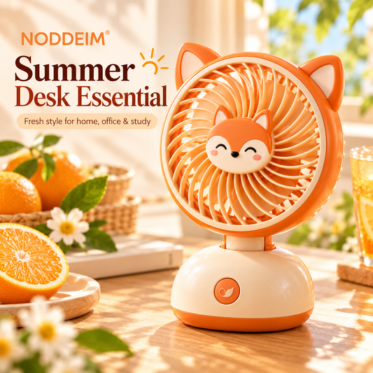 NODDEIM 🐥 Mini Portable Fan | 3-Speed Adjustable Airflow | Quiet & Powerful Cooling | USB Rechargeable Battery | Compact Lightweight Personal Fan for Home, Office, Bedroom & Travel 🌬️