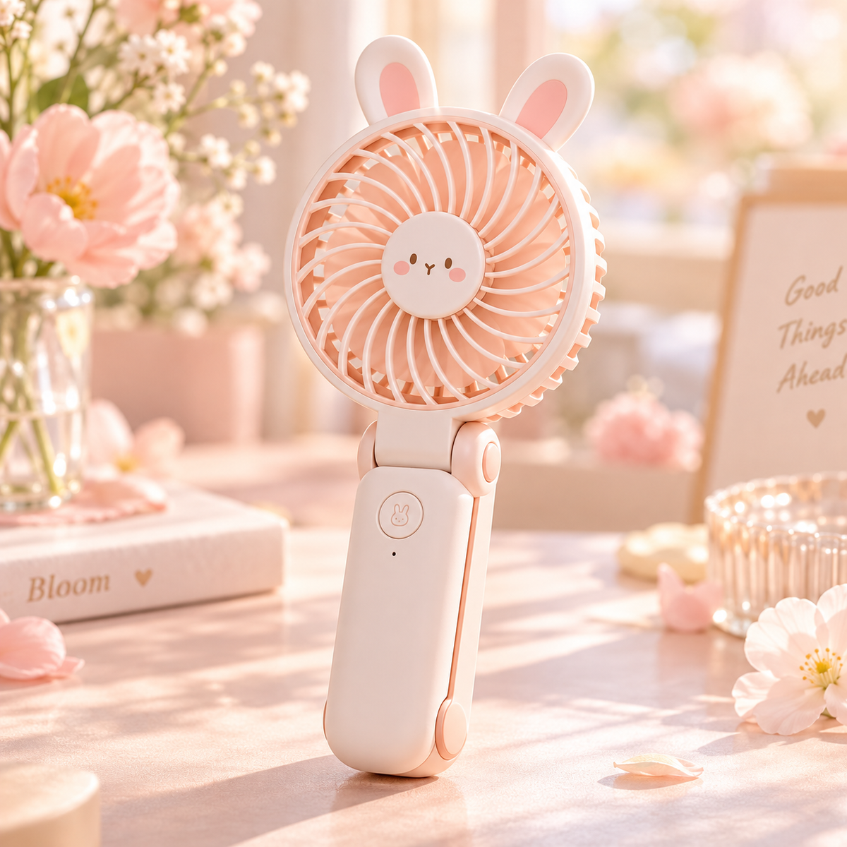 NODDEIM 🌬️ Mini Portable Desk Fan ✨ 3-Speed Rechargeable Personal Fan | Powerful Airflow, Ultra-Quiet Operation & Long-Lasting Battery | Compact USB Fan for Home, Office, Bedroom, Travel & Outdoor Use