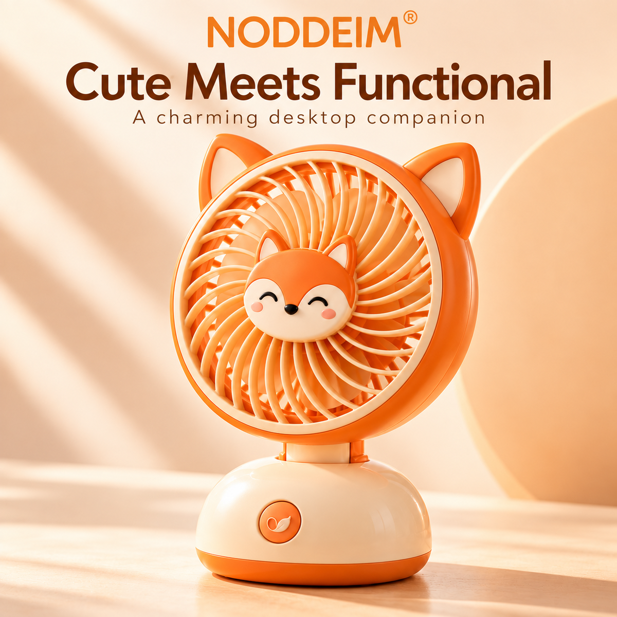 NODDEIM 🐥 Mini Portable Fan | 3-Speed Adjustable Airflow | Quiet & Powerful Cooling | USB Rechargeable Battery | Compact Lightweight Personal Fan for Home, Office, Bedroom & Travel 🌬️