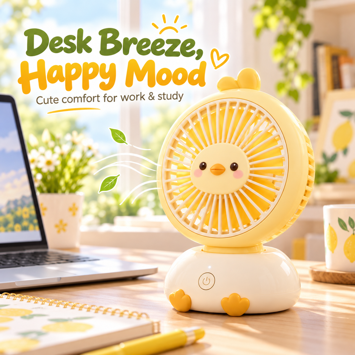 NODDEIM 🌬️ Portable Mini Electric Fan | Adjustable Wind Speeds | Quiet & Powerful Airflow | USB Rechargeable | Compact & Lightweight | Ideal for Home, Office & Travel.