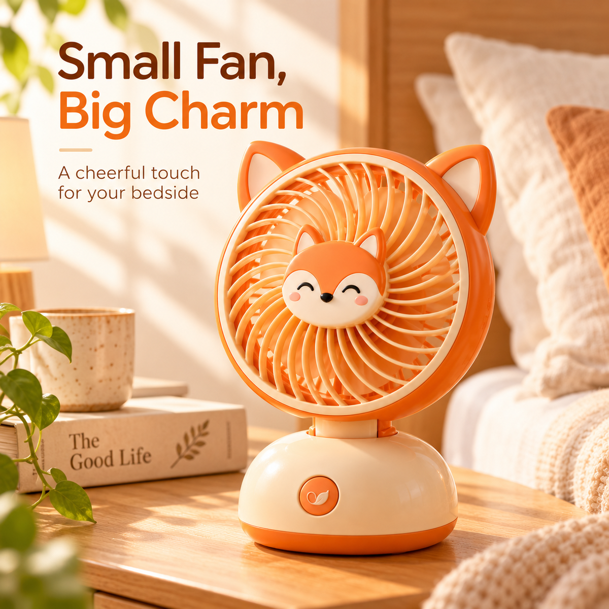 NODDEIM 🐥 Mini Portable Fan | 3-Speed Adjustable Airflow | Quiet & Powerful Cooling | USB Rechargeable Battery | Compact Lightweight Personal Fan for Home, Office, Bedroom & Travel 🌬️