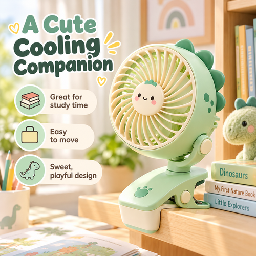 🌬️✨NODDEIM Mini Portable Fan | 3-Speed Adjustable Cooling | Quiet & Powerful Airflow | USB Rechargeable | Compact Lightweight Design | Easy-to-Use Personal Desk & Handheld Fan 🐥