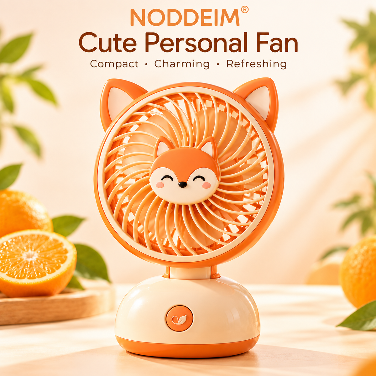 NODDEIM 🐥 Mini Portable Fan | 3-Speed Adjustable Airflow | Quiet & Powerful Cooling | USB Rechargeable Battery | Compact Lightweight Personal Fan for Home, Office, Bedroom & Travel 🌬️